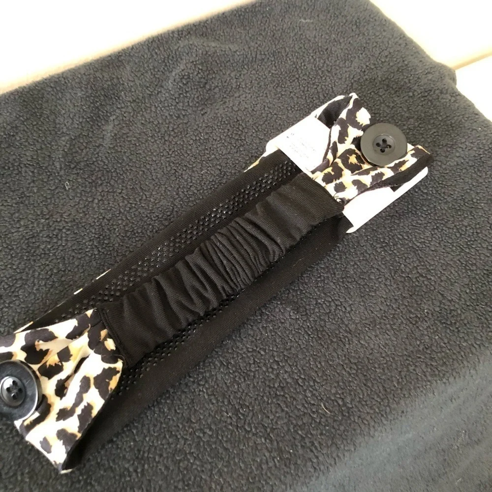 Headband Leopard Button Face Mask Holder